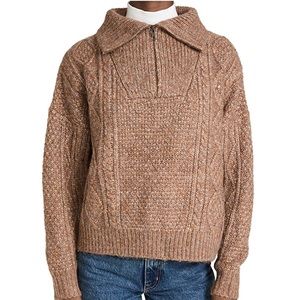 THE GREAT cable Henley pullover sz 0 BNWT